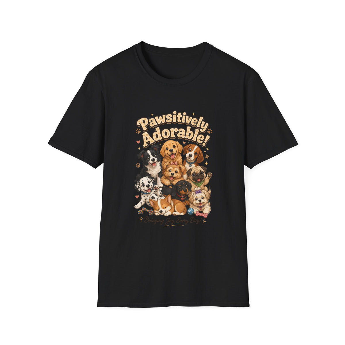 Pawsitively Adorable! Dog Lover T-Shirt — Cute Puppies Graphic Tee