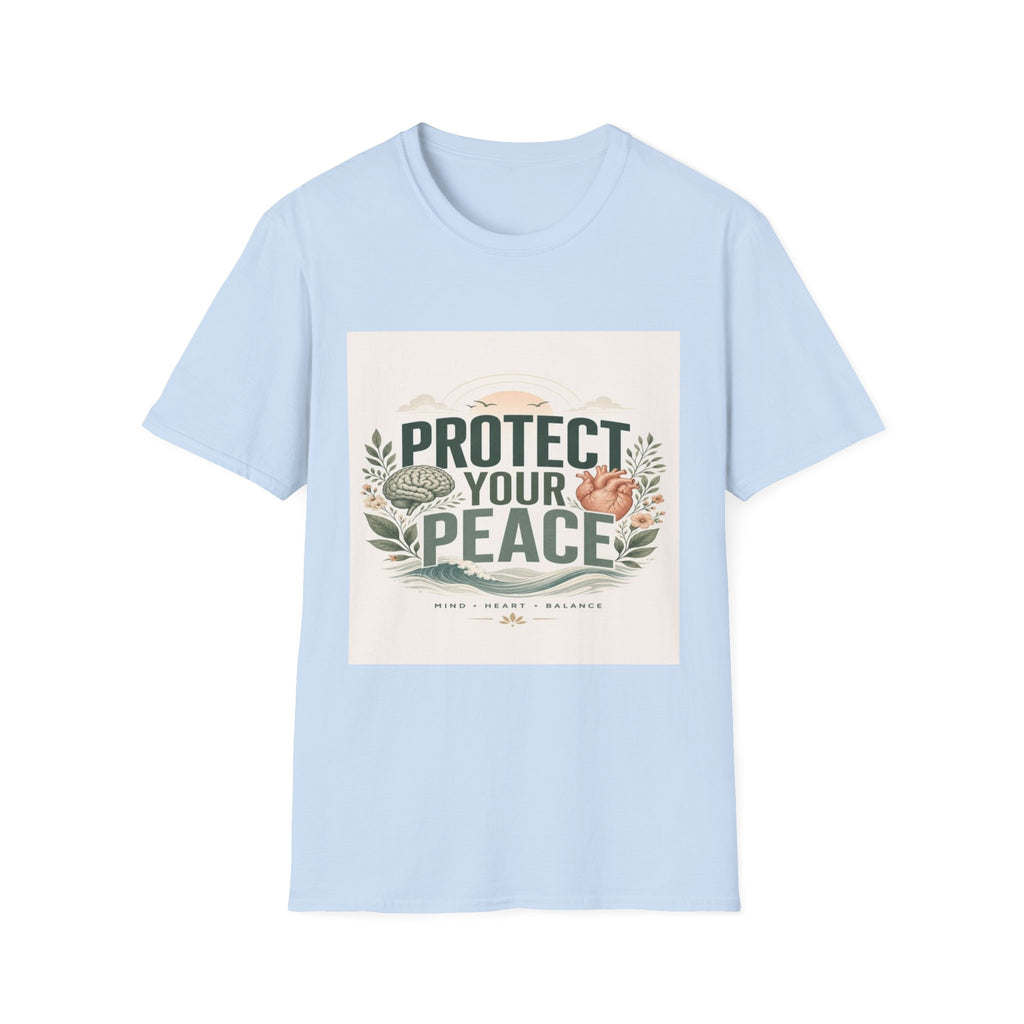 Large Typography Graphic Promoting Peace With Botanical Elements- Graphic Tees