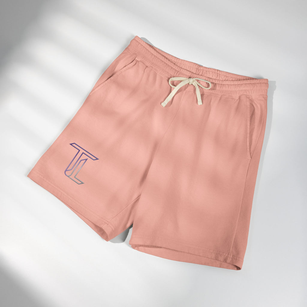Fleece Sweat Shorts — Minimal Logo Garment-Dyed Lounge Shorts