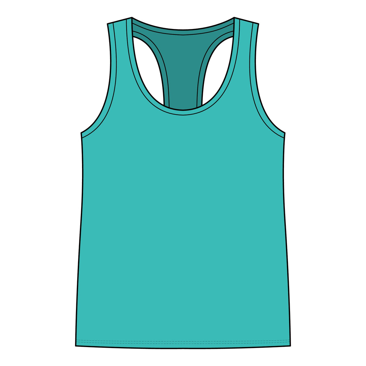 Gym Rat Tank Top — Women's Racerback Fitness Tank with Cute Mouse Weightlifter Design