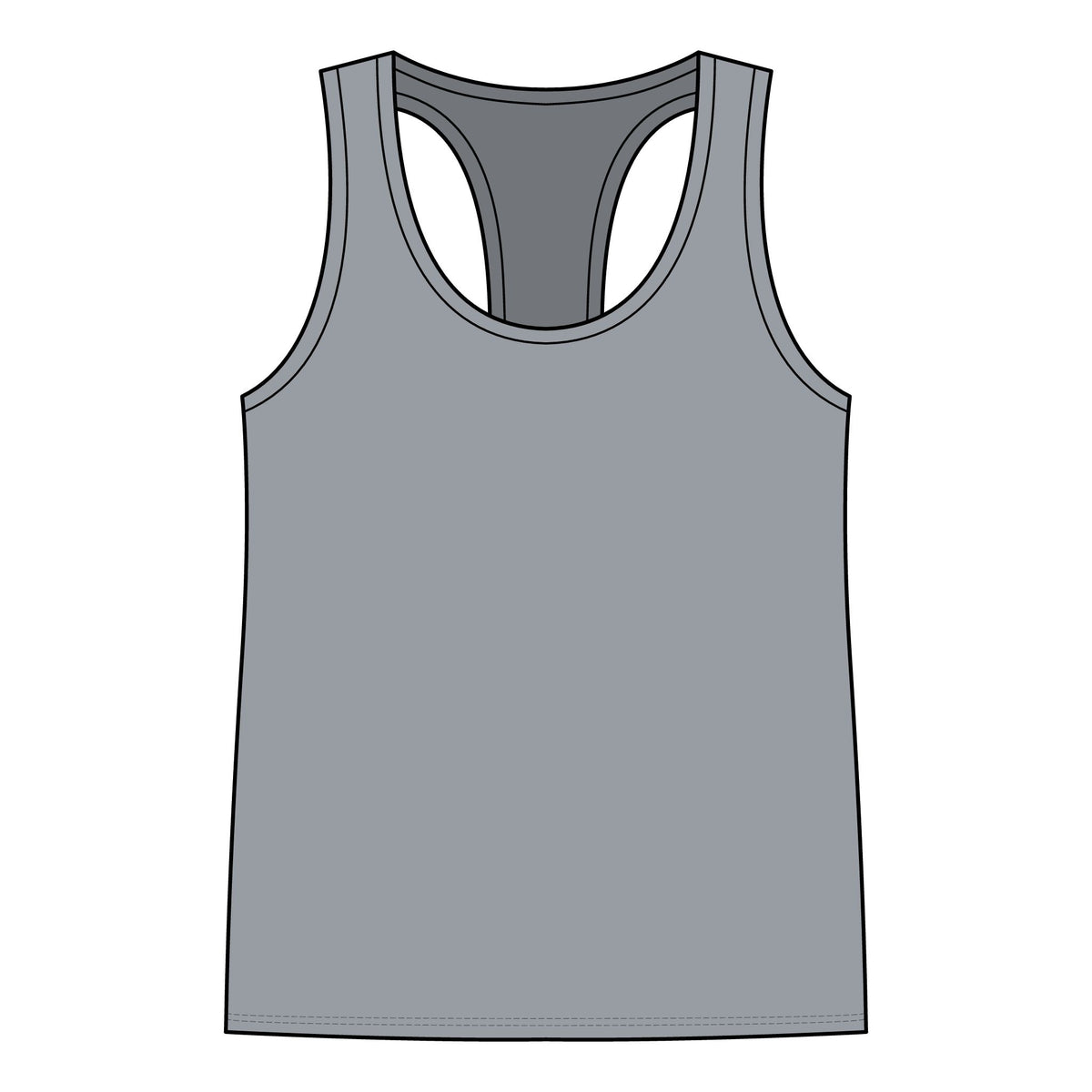 Gym Rat Tank Top — Women's Racerback Fitness Tank with Cute Mouse Weightlifter Design