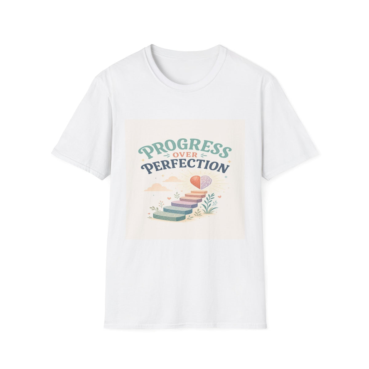 Bold T-Shirt Design Featuring Progress Over Perfection Phrase- Graphic Tees