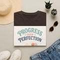 Bold T Shirt Design Featuring Progress Over Perfection Phrase
