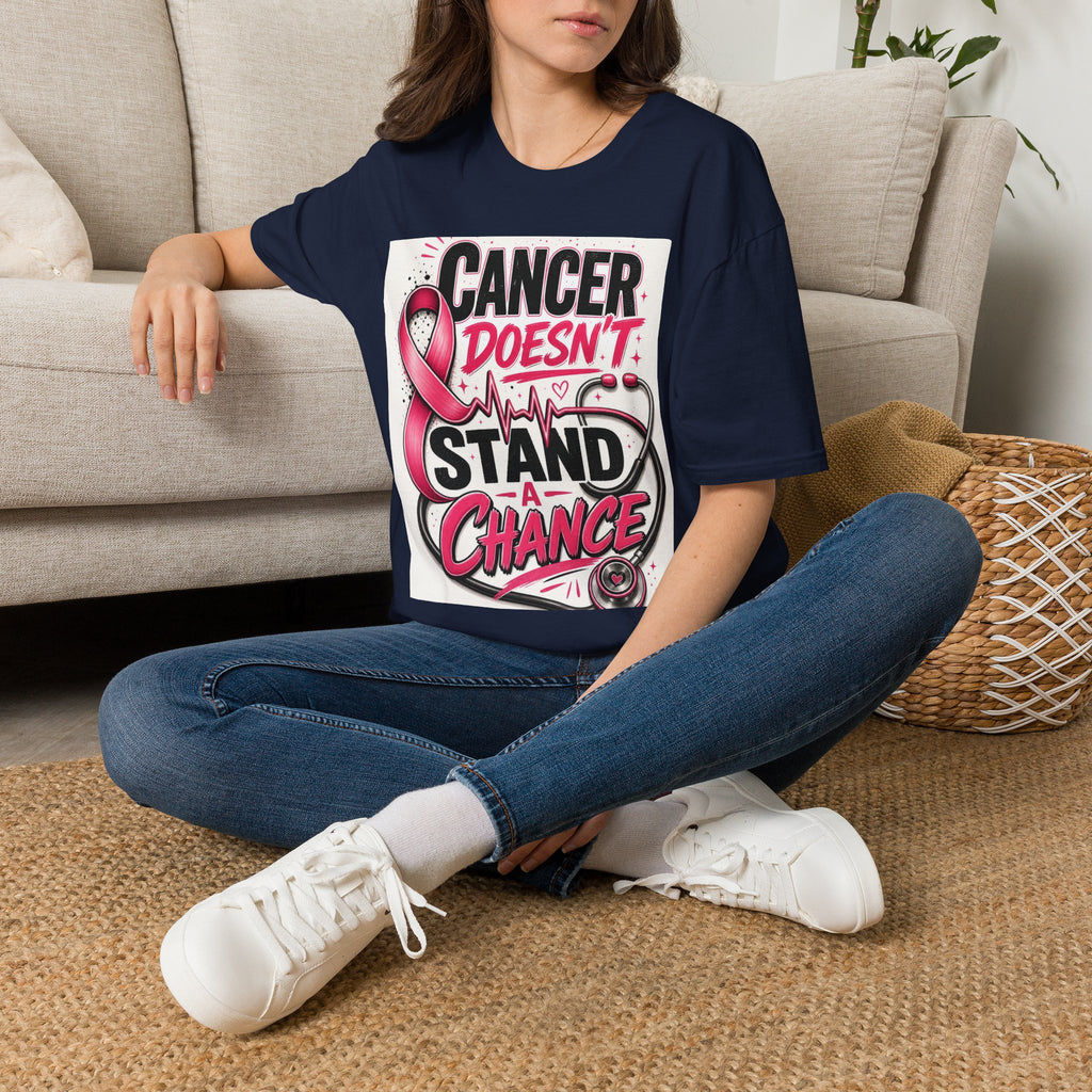 Bold Oncology Nurse Design Featuring Empowering Phrase With Awareness Ribbon