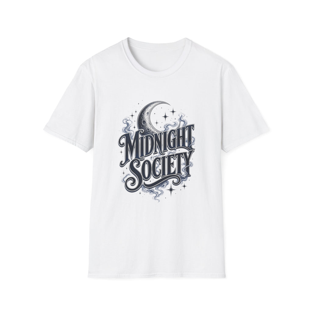 Midnight Society T-Shirt — Vintage Moon & Stars Graphic Tee