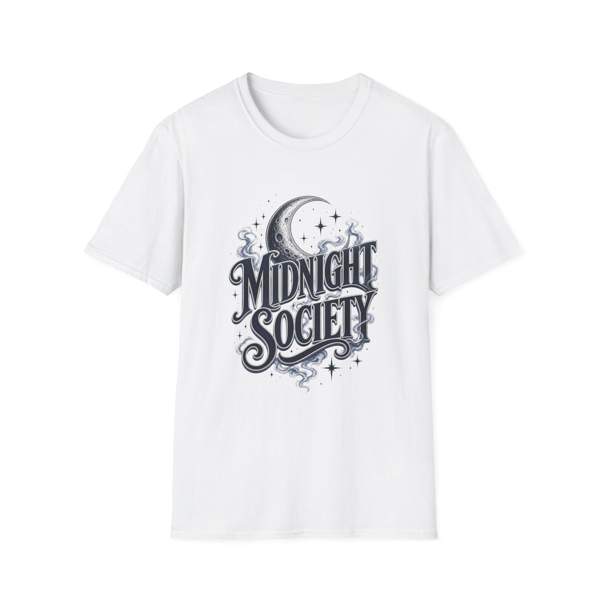 Midnight Society T-Shirt — Vintage Moon & Stars Graphic Tee