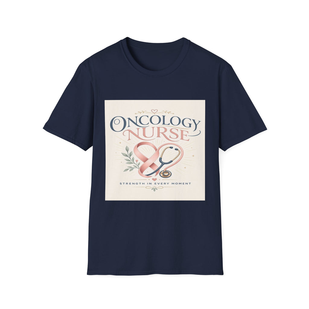 Elegant T-Shirt Design with Oncology Nurse Text and Symbolism- Graphic Tees