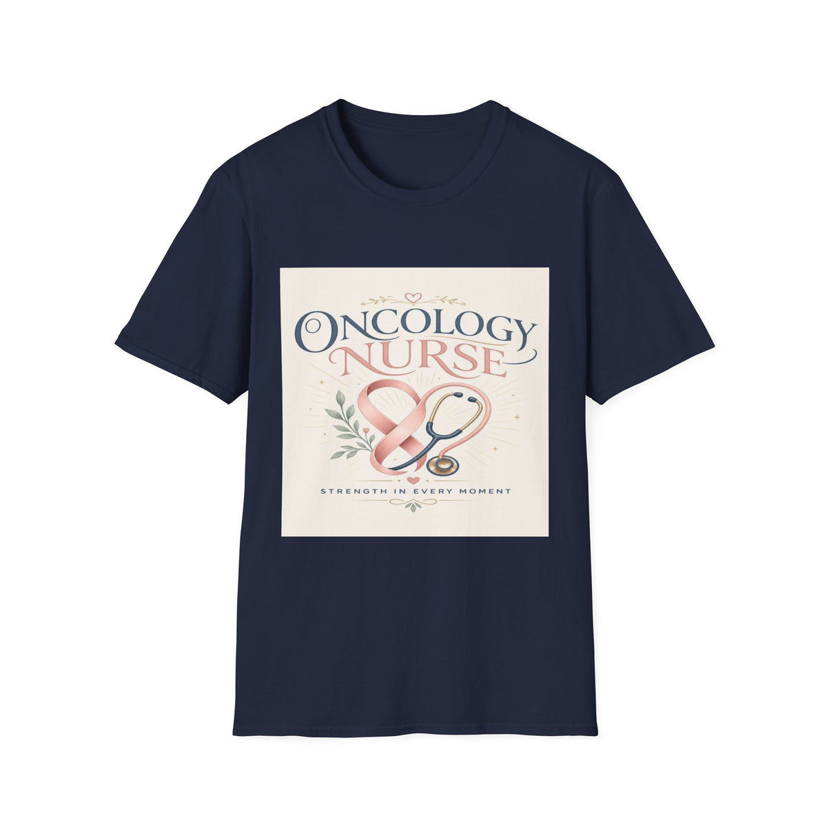 Elegant T-Shirt Design with Oncology Nurse Text and Symbolism- Graphic Tees
