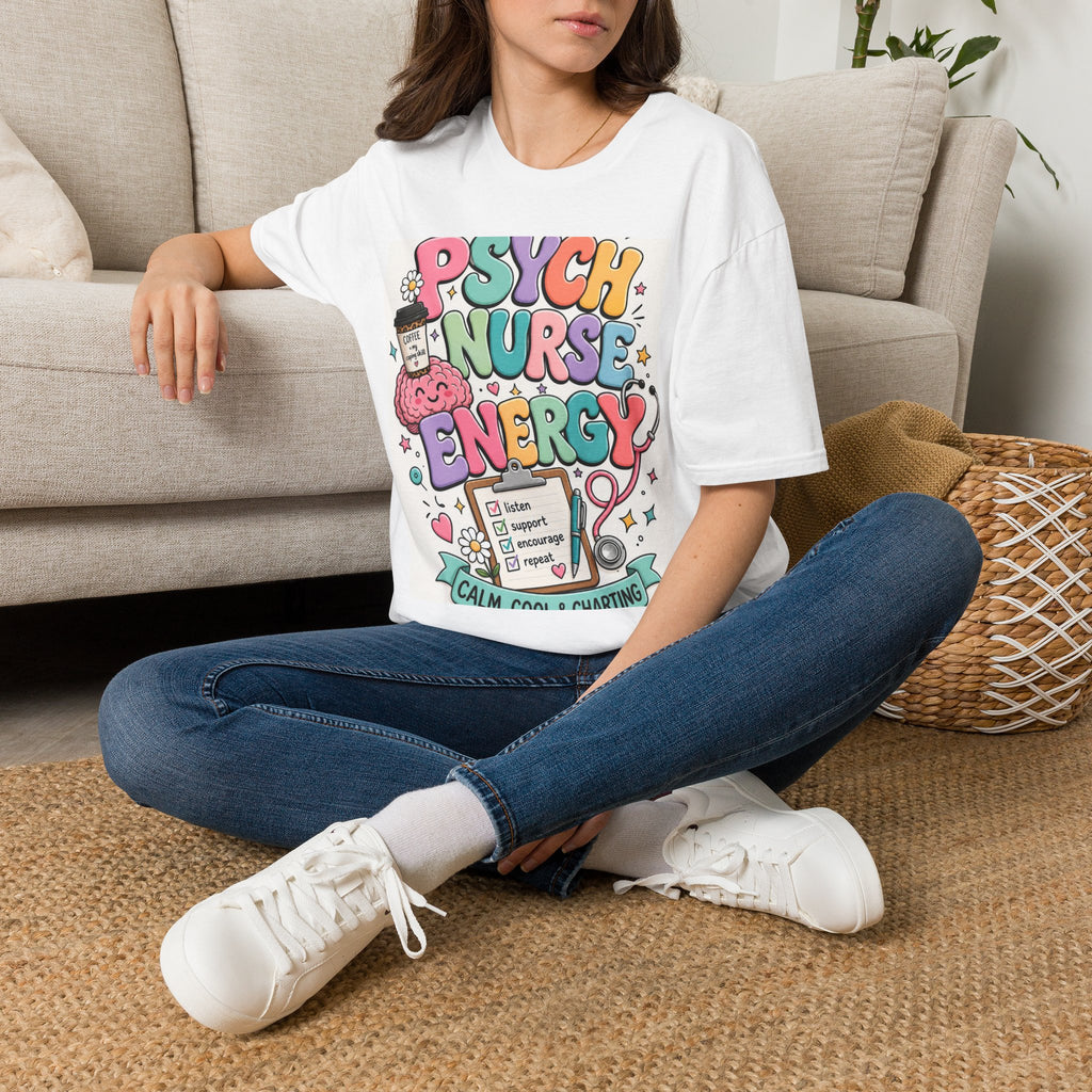 Playful Typography Design Celebrating Psych Nurse Energy