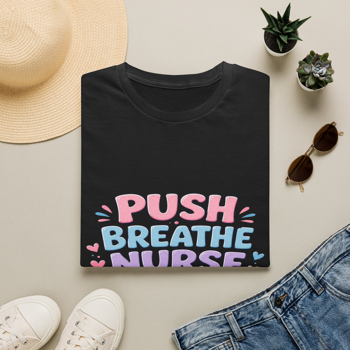 Playful Typography Design With Baby Footprints And Heart- Graphic Tees