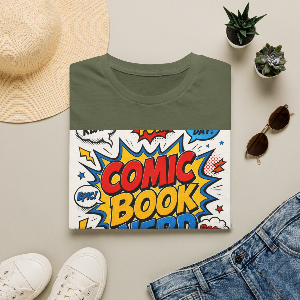 Dynamic Comic Book Nerd Design With Playful Typography