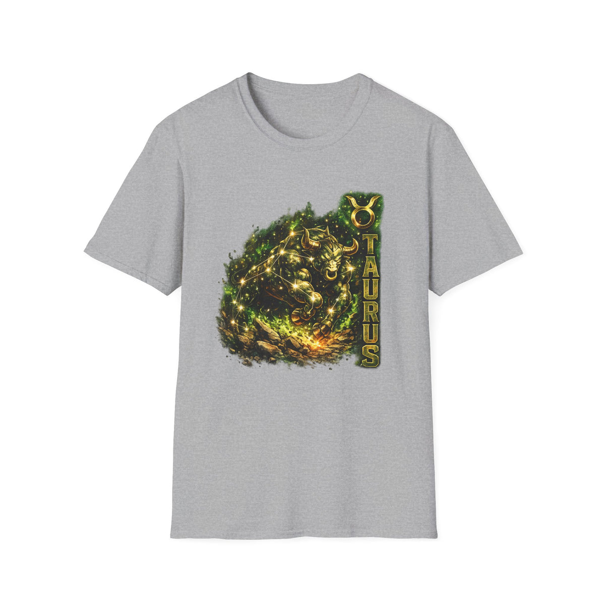 Taurus Zodiac T‑Shirt – Golden Bull Constellation Design