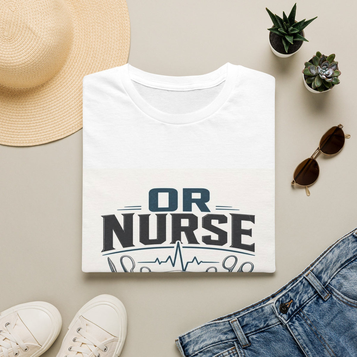 Bold T-Shirt Design Featuring Nurse Motto With Instruments- Graphic Tees
