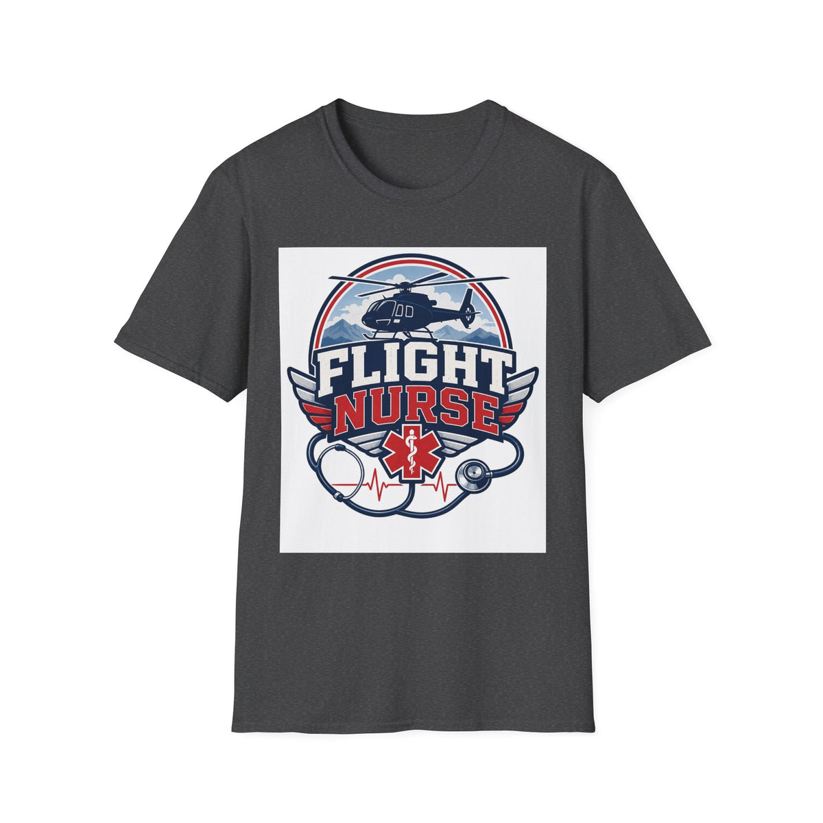 Aviation Inspired T Shirt Design Featuring Flight Nurse Graphic