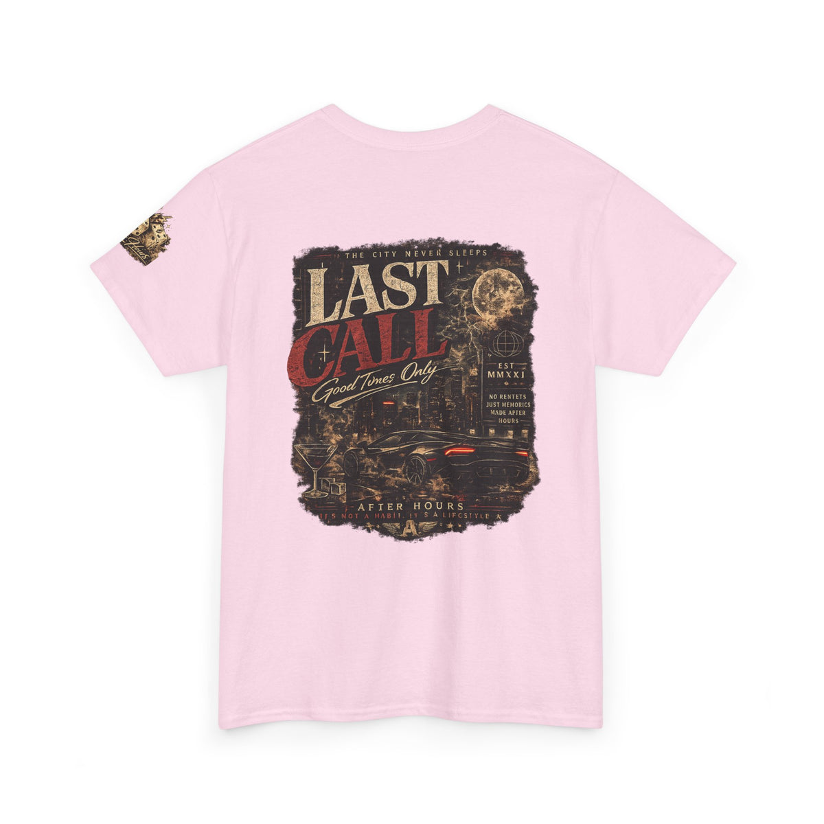 Last Call Graphic Tee — Vintage Bar Nightlife T‑Shirt