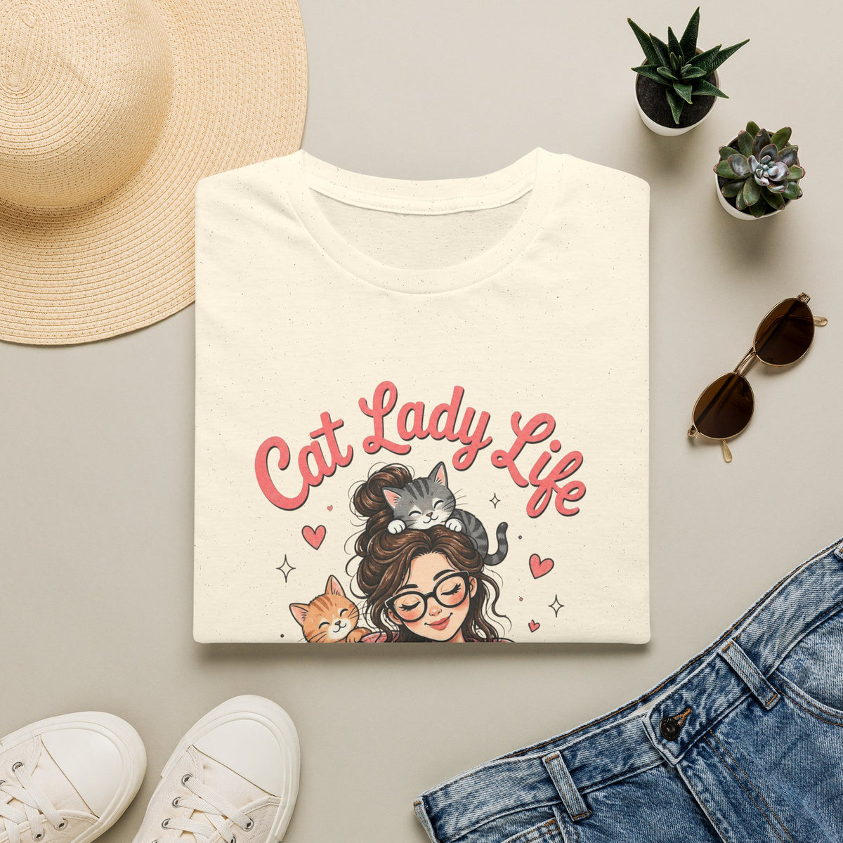 Cat Lady Life T-Shirt — Cute Cat Mom Graphic Tee