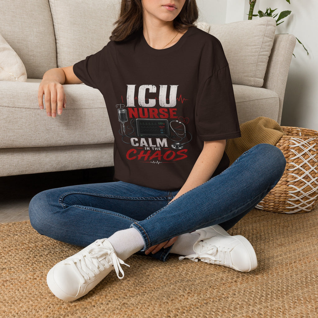 Powerful ICU Nurse T-Shirt Design With Bold Typography- Graphic Tees
