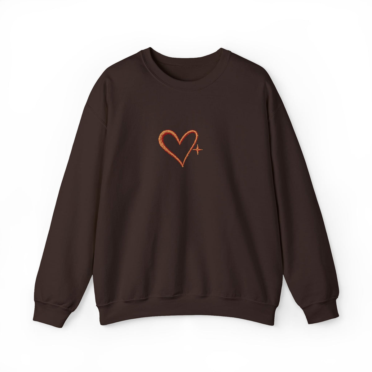 Embroidered Gold Heart Crewneck Sweatshirt