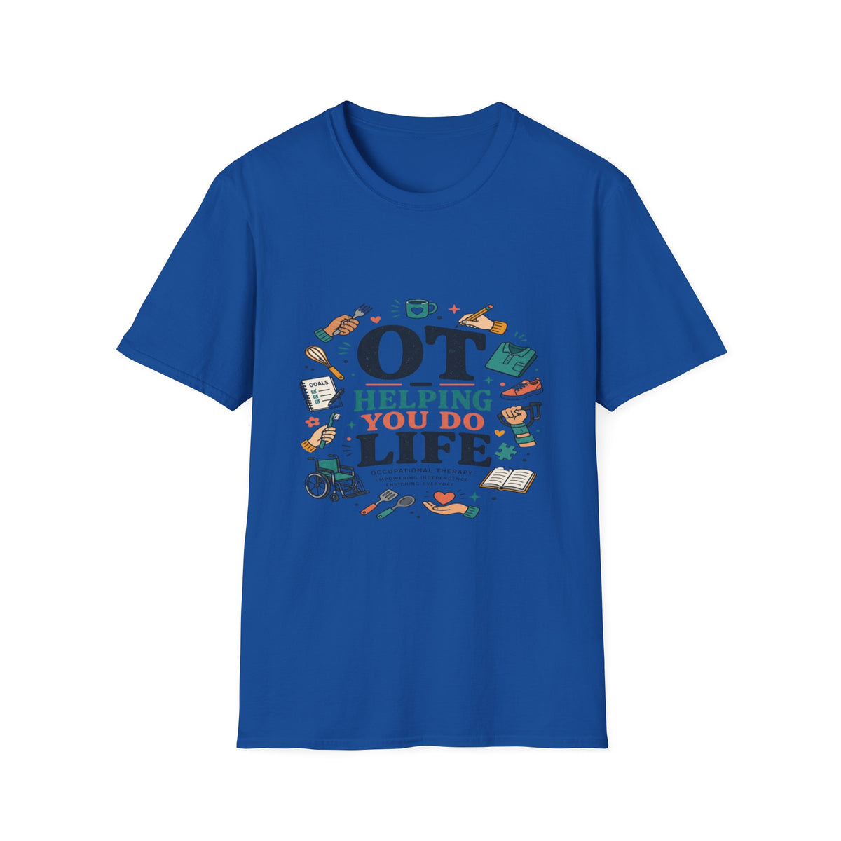 Playful Typography Framed By Colorful Illustrations And Hands- Graphic Tees