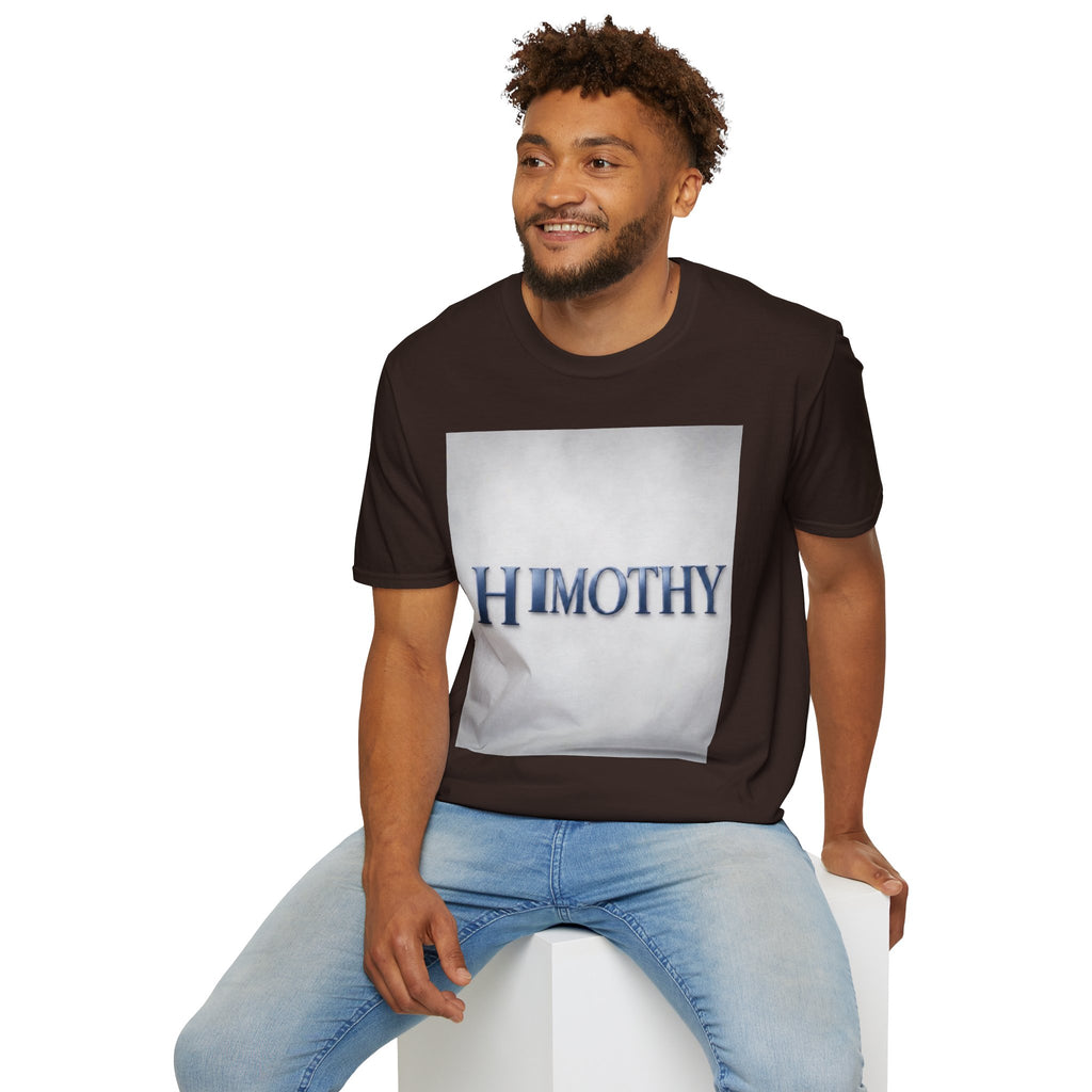 Timothy Name Graphic T-Shirt — 'HIMOTHY' Vintage Lettering Tee