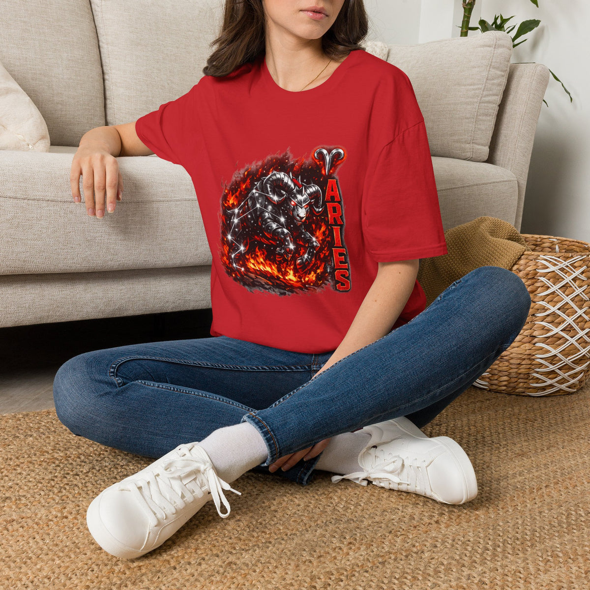 Aries Ram Zodiac T-Shirt — Fiery Ram Astrology Tee
