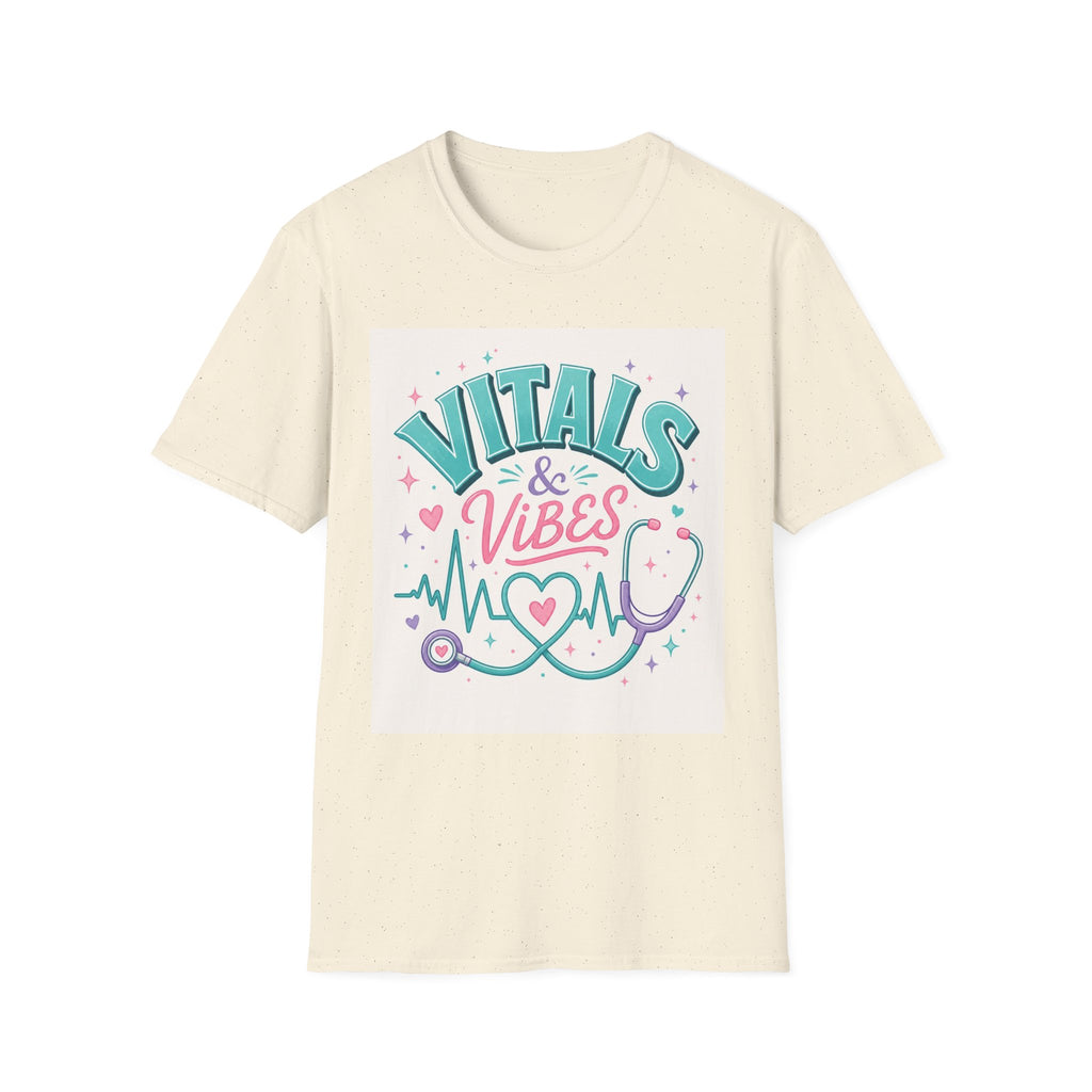 Trendy T Shirt Design Featuring Vitals And Vibes Phrase
