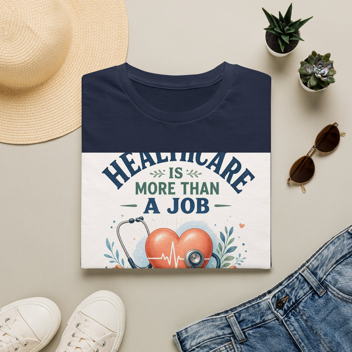 Inspirational T Shirt Design Featuring Compassionate Healthcare Imagery