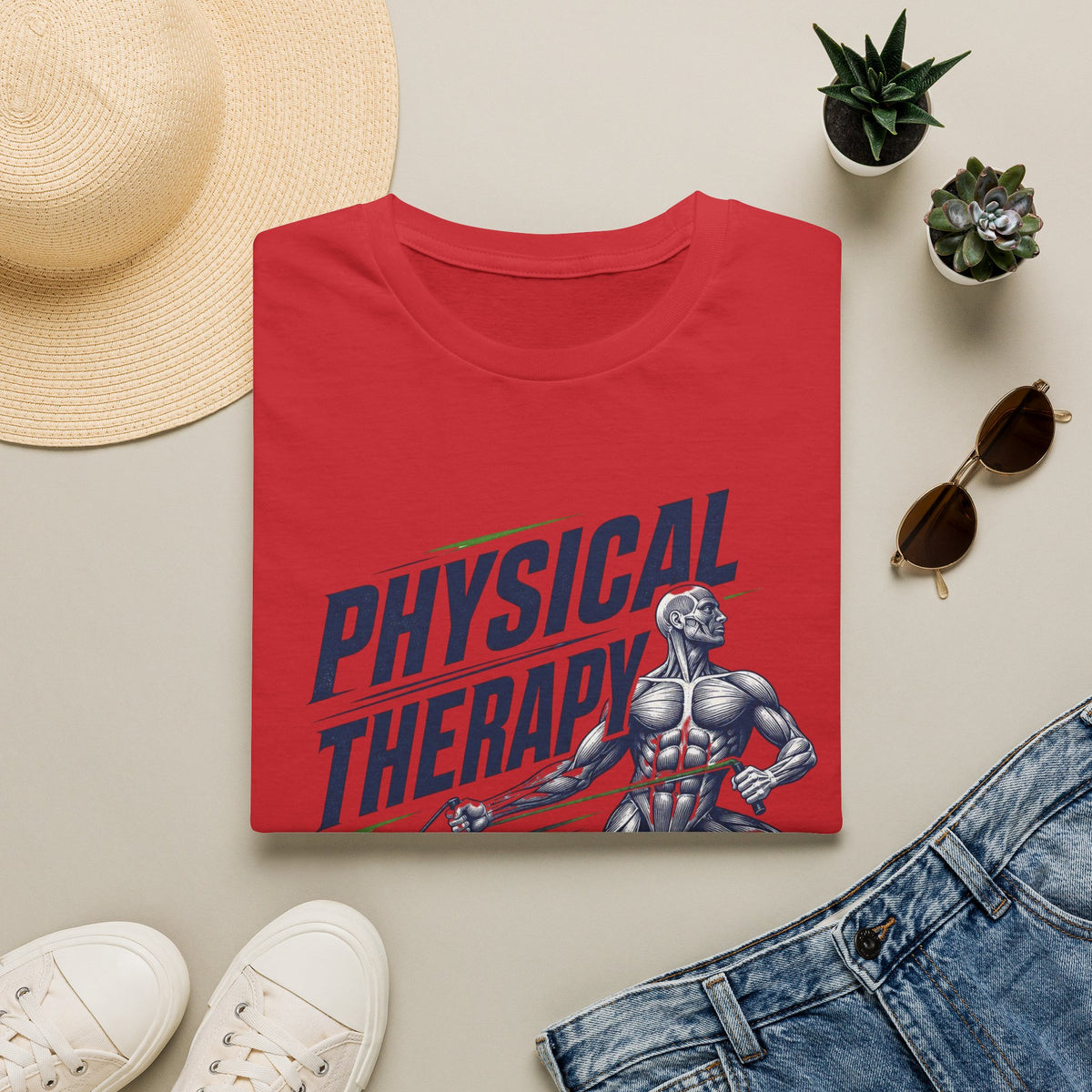Bold Typography Design With Muscular Figure And Dynamic Lines