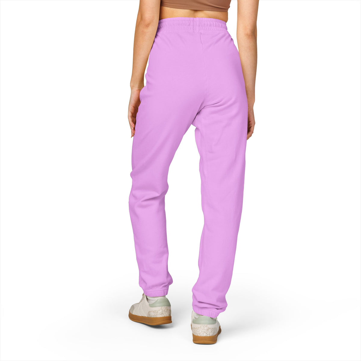 Embroidered Mini Palm Joggers — Garment-Dyed Fleece Sweatpants