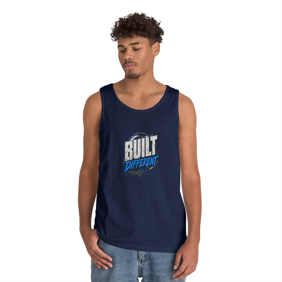Built Different Tank Top – Graphic Motivational Workout Tee