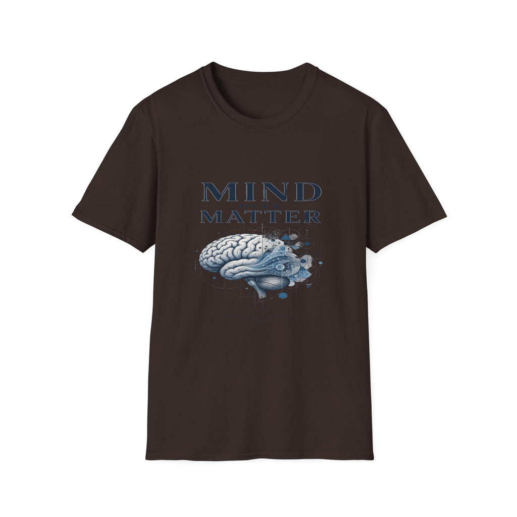 Intricate Brain Illustration With Geometric Patterns And Bold Typography- Graphic Tees
