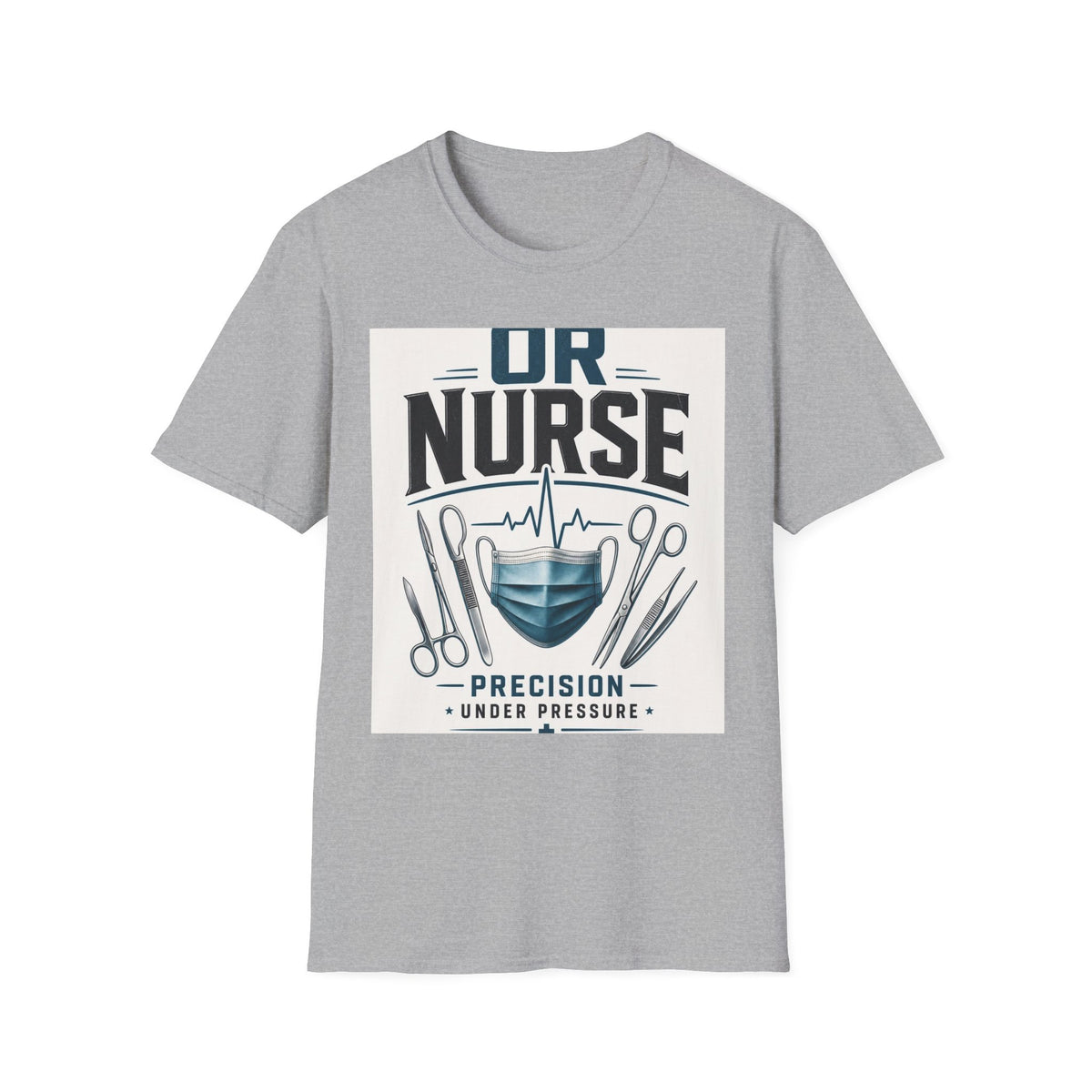 Bold T Shirt Design Featuring Nurse Motto With Instruments