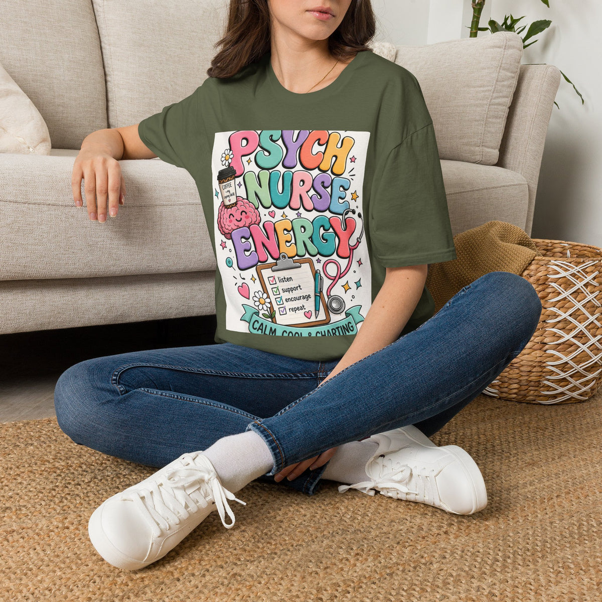 Playful Typography Design Celebrating Psych Nurse Energy