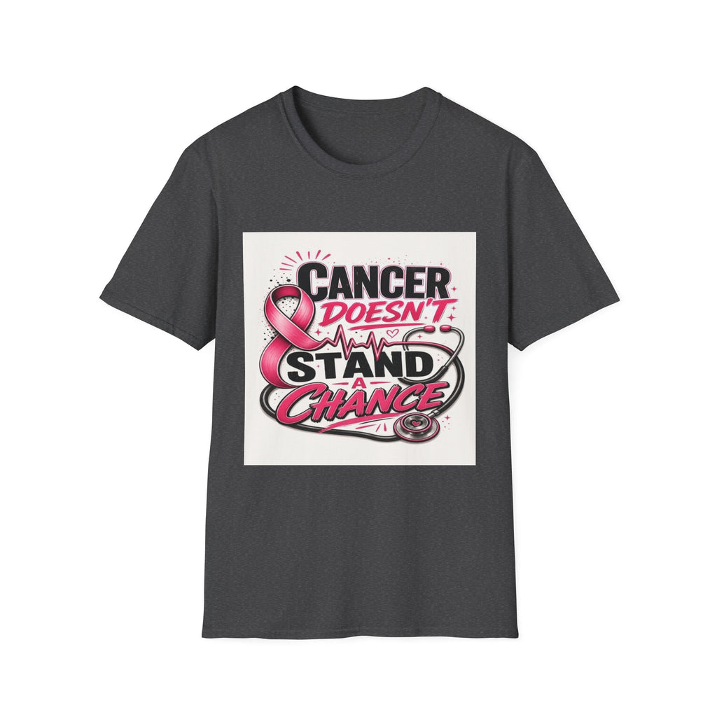 Bold Oncology Nurse Design Featuring Empowering Phrase With Awareness Ribbon- Graphic Tees