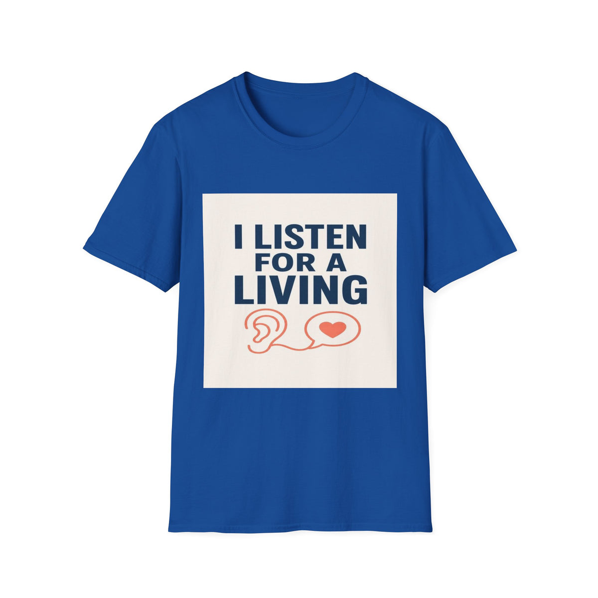 Bold Text And Minimalist Ear Illustration In Modern Design- Graphic Tees