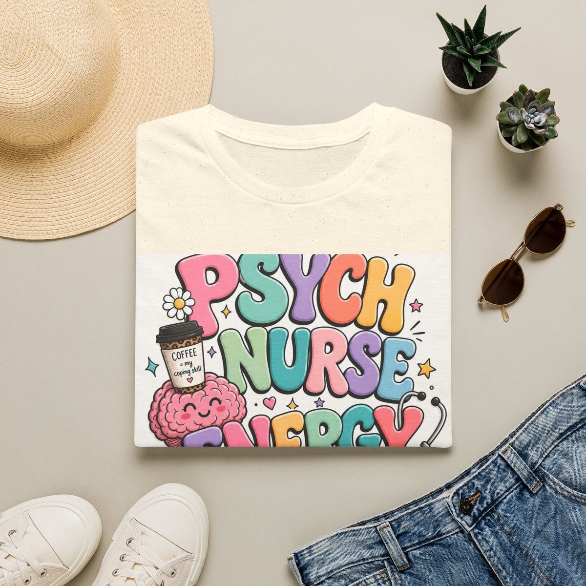Playful Typography Design Celebrating Psych Nurse Energy