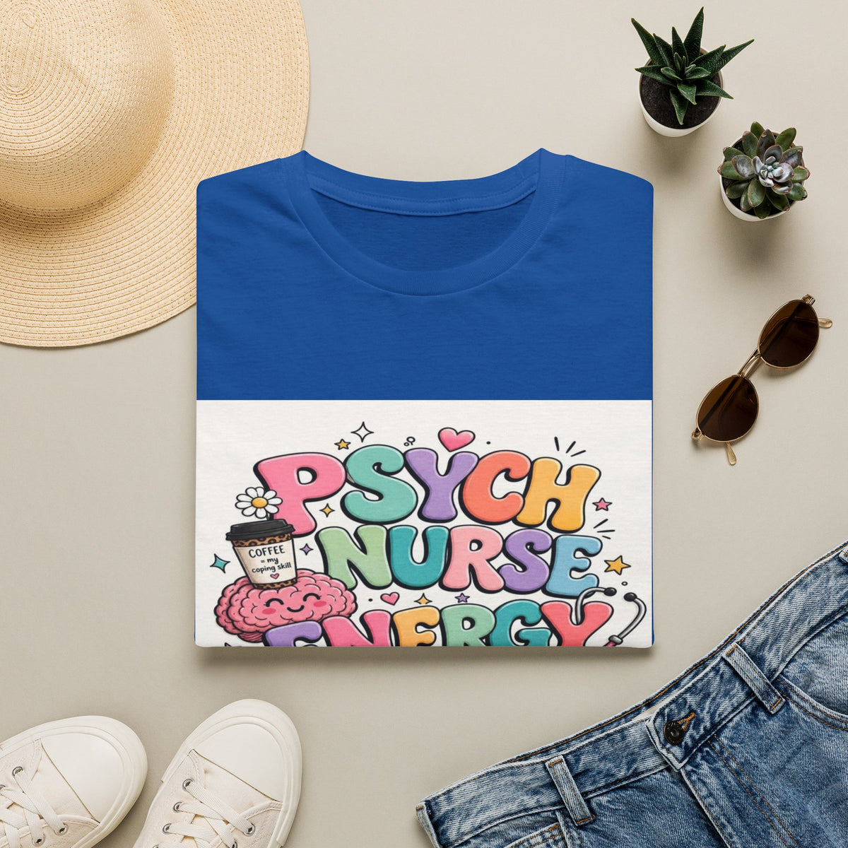 Playful Typography Design Celebrating Psych Nurse Energy- Graphic Tees