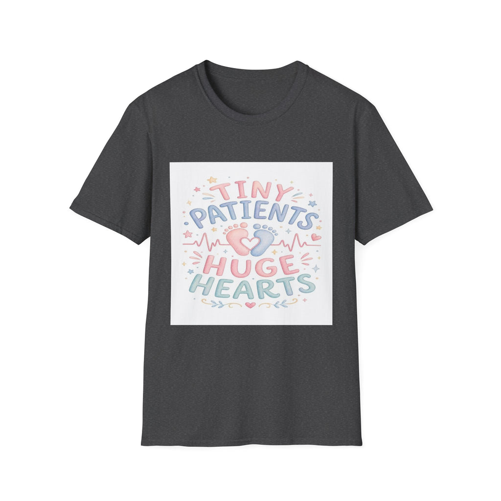 Whimsical T-Shirt Design Featuring Tiny Patients Huge Hearts- Graphic Tees