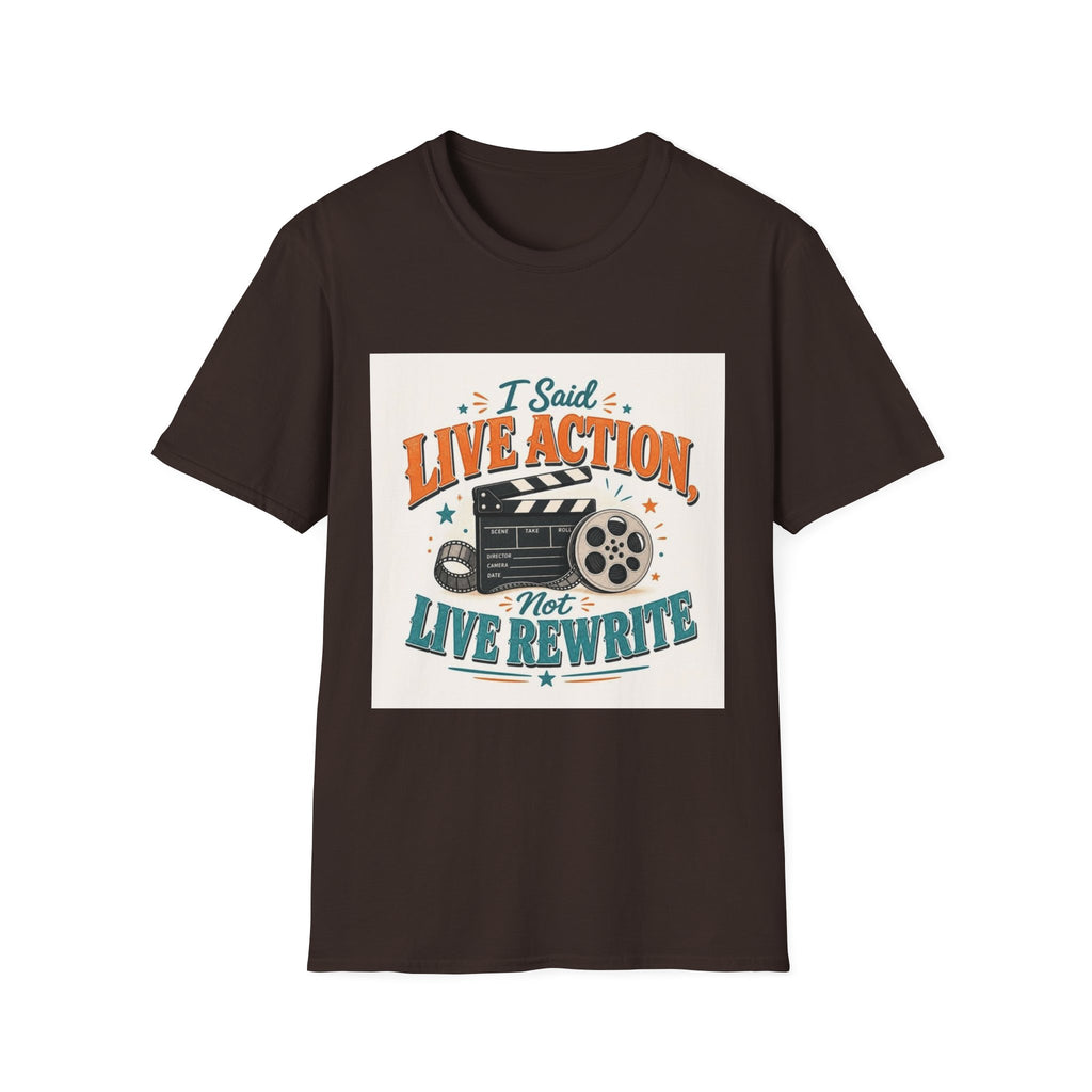Retro T-Shirt Design Featuring Bold Typography And Film Elements- Graphic Tees