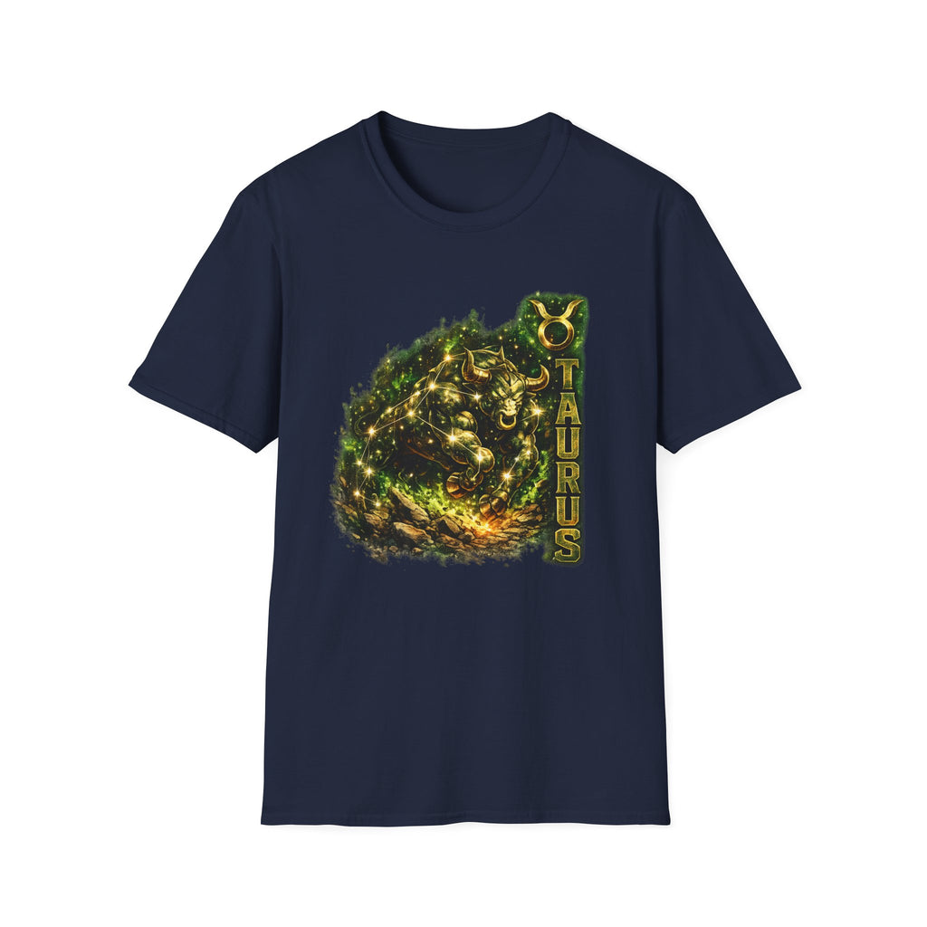 Taurus Zodiac T‑Shirt – Golden Bull Constellation Design