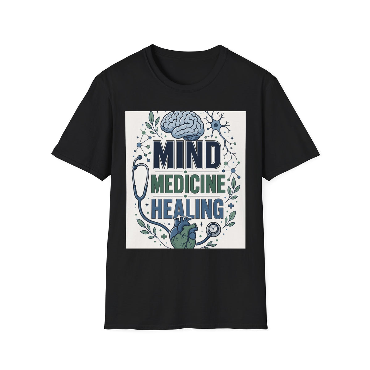 Illustration Of Stacked Words Mind Medicine Healing With Medical Icons
