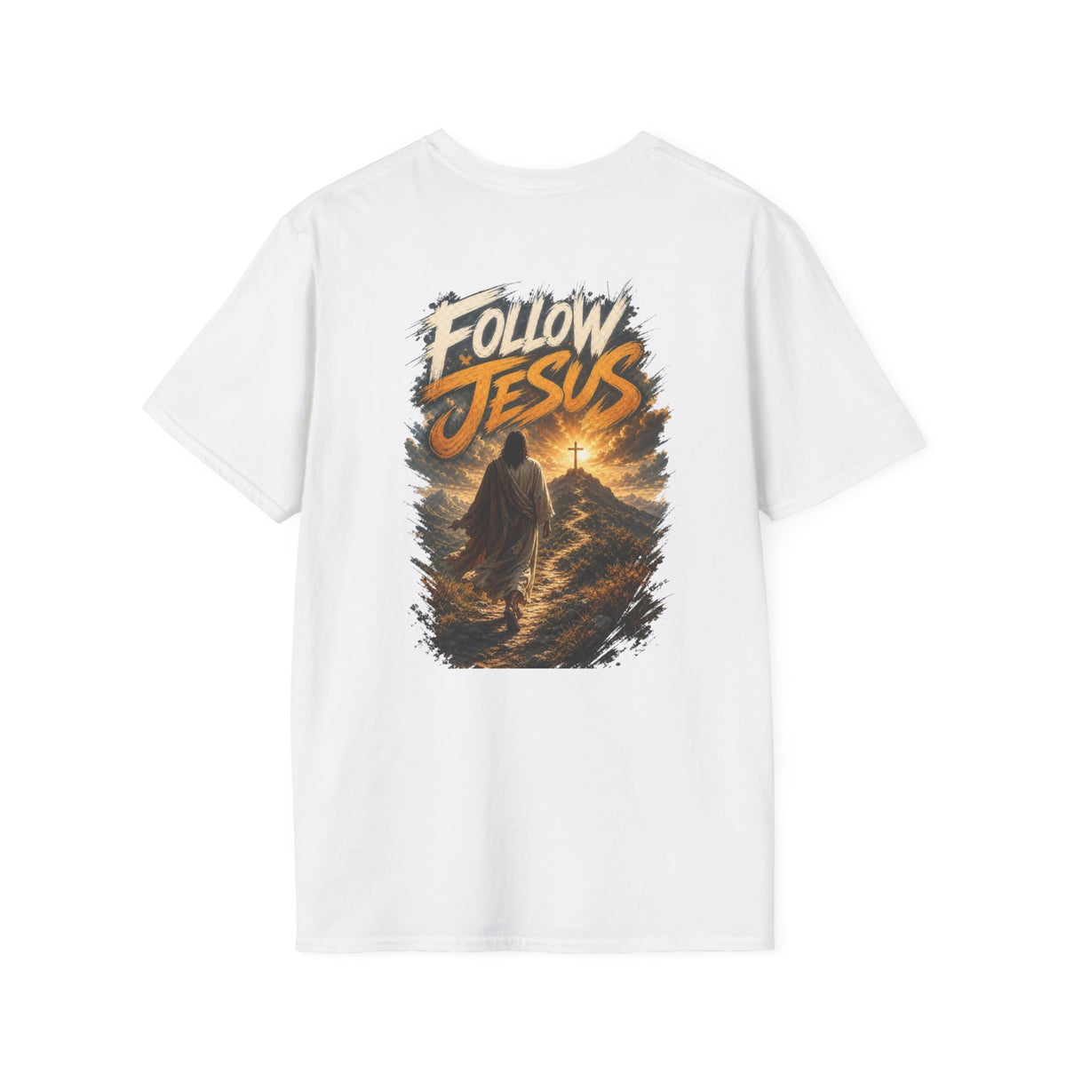 Christian Cross T-Shirt — Rustic Crown of Thorns Design