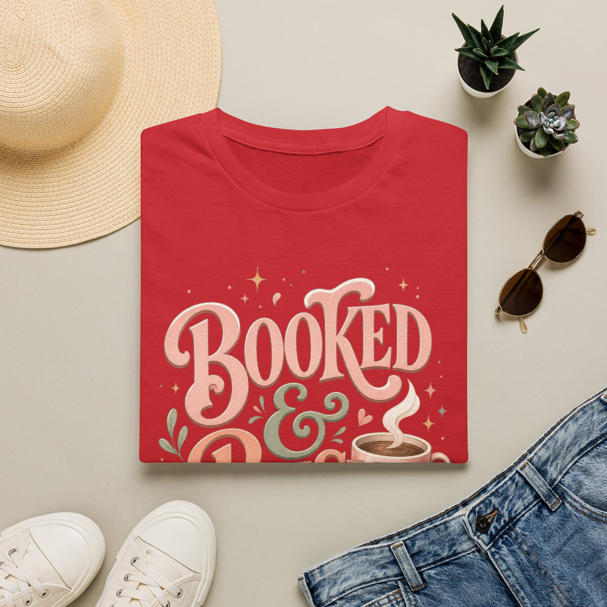Chic Typography Design With Whimsical Illustrations And Pastel Colors