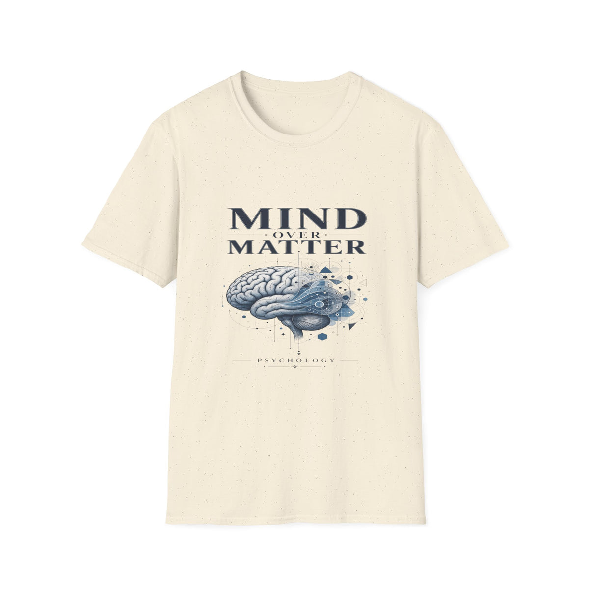 Intricate Brain Illustration With Geometric Patterns And Bold Typography- Graphic Tees