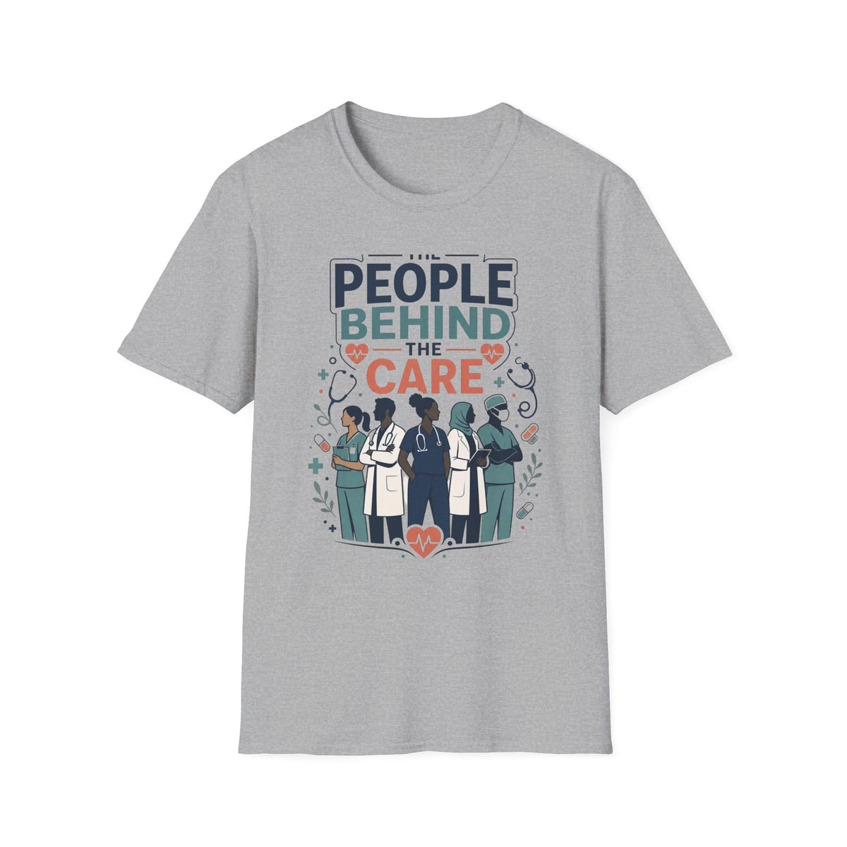 Modern T Shirt Design Celebrating Healthcare Professionals' Dedication
