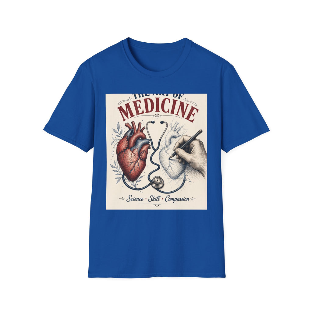 T Shirt Design Featuring Anatomical Heart And Sketching Hand