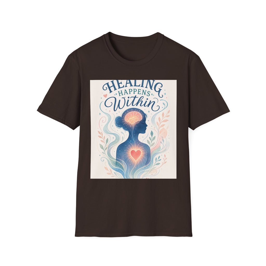 Human Silhouette With Glowing Brain And Heart Design