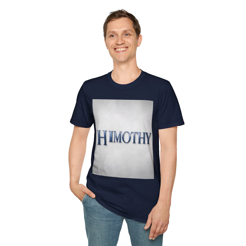 Timothy Name Graphic T-Shirt — 'HIMOTHY' Vintage Lettering Tee