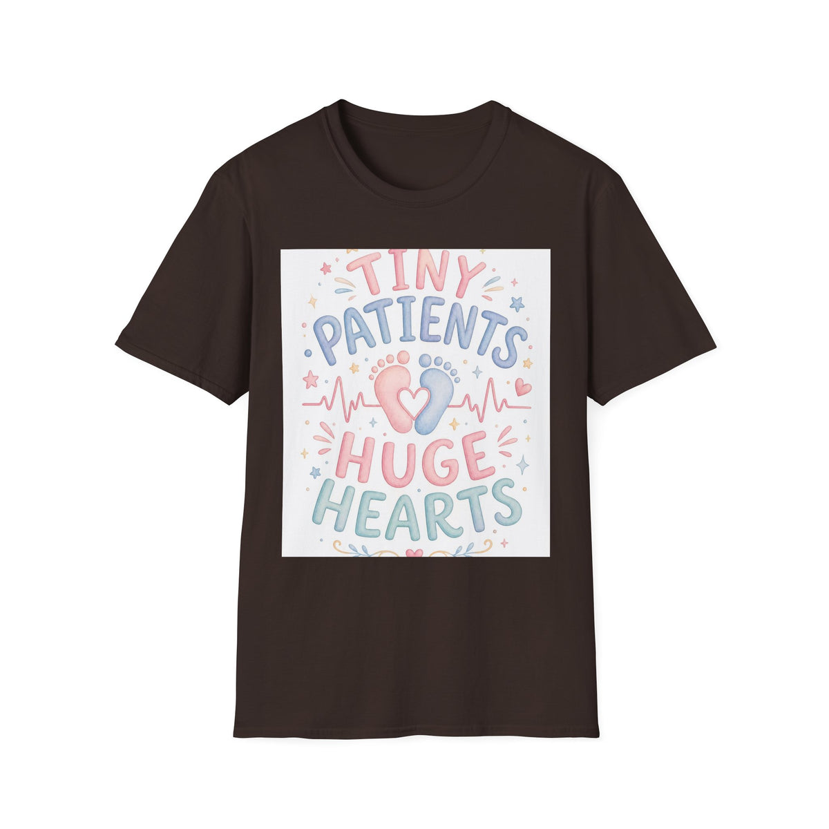 Whimsical T Shirt Design Featuring Tiny Patients Huge Hearts