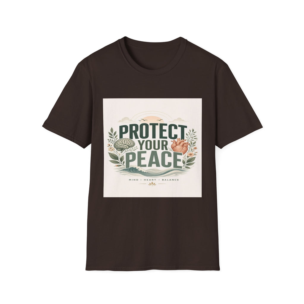 Large Typography Graphic Promoting Peace With Botanical Elements- Graphic Tees